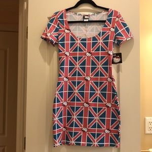 Hello Kitty Union Jack Knit Dress